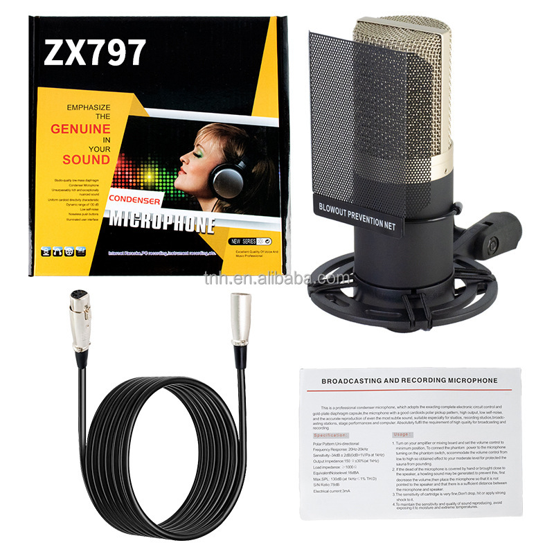 TNH CM- ZX797 XLR Professional Studio Microphone Light-Weight