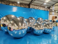 Ballon miroir géant argenté gonflable pour mariage, festival, événement, décoration.