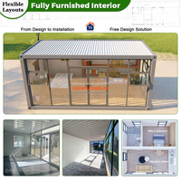 Maison Modulaire de Luxe Extensible 40/20 pieds, Conteneur Démontable, Mini-Maison Préfabriquée, Villa Hôtelière à Châssis en Acier Galvanisé