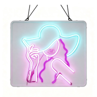 Panneau néon LED Alien Bar en acrylique vert pour la maison, le bureau, les magasins, les entreprises, les hôpitaux, décoration murale, alimenté par USB