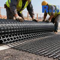 Geomalla Biaxial de Poliéster Soldada para Protección de Taludes, Caminos de Entrada, Muros de Contención, Construcción de Carreteras y Pavimentos