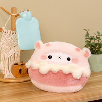 Ours en peluche chauffant personnalisé, doux, avec rembourrage en coton PP, sac d'eau chaude amovible, 20 cm, chauffe-mains domestique