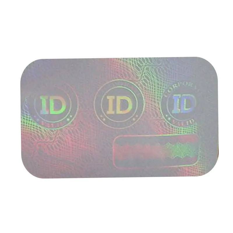 2023 Online vendita calda ID Cover card ologramma biglietti da visita ologramma Overlay