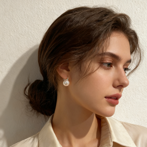 Shorea vente en gros 925 bijoux en perles en <span class=keywords><strong>argent</strong></span> Sterling élégant tenue <span class=keywords><strong>de</strong></span> bureau femme 1.2cm grande grande <span class=keywords><strong>perle</strong></span> boucles <span class=keywords><strong>d</strong></span>'oreilles pour les femmes - Product Image 4