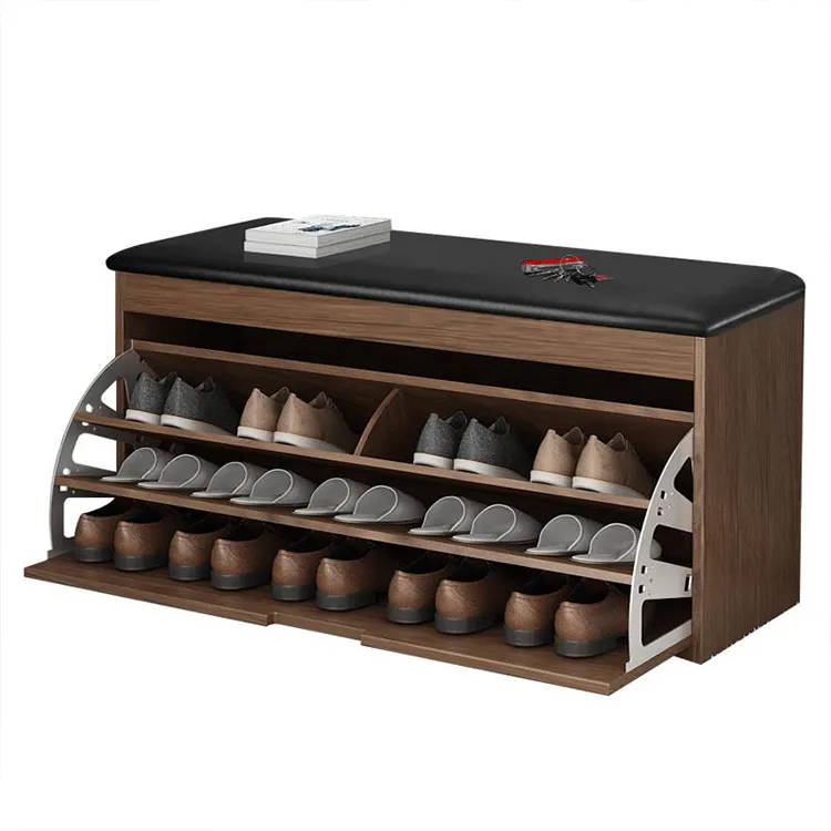 Ekintop rack de sapato de madeira, prateleira rotativa para móveis, sapatos, armário inteligente, madeira
