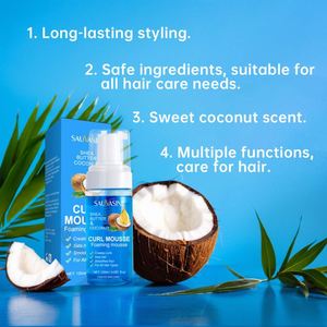 SAUVASINE Organique 120ml <span class=keywords><strong>Huile</strong></span> <span class=keywords><strong>d</strong></span>'<span class=keywords><strong>Argan</strong></span> Beurre de Karité <span class=keywords><strong>Huile</strong></span> de Noix de Coco Cheveux Curl <span class=keywords><strong>Mousse</strong></span> Moussante pour Bouclés Hydratant Nourrissant Ingrédients - Product Image 6