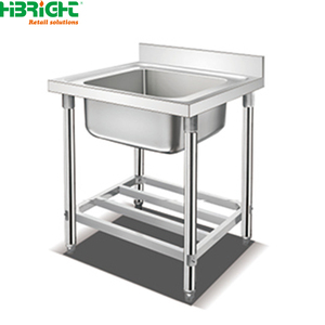 Fregadero Comercial de Acero Inoxidable Tipo Enclosure con Fregadero Individual y Lavador para Cocina - Product Image 6