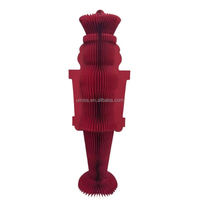 Ornement géant en papier Casse-Noisette de 100 cm certifié FSC - Décoration commerciale de Noël pliable en 3D