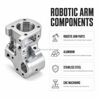 Pièces robotiques usinées sur mesure par CNC, composants d'armes robotiques en aluminium et acier inoxydable, usine