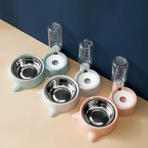 Hot Selling Multi-Functionele Pet Water Feeder Hond Kom Roestvrij Staal Huisdier Automatische Drinken Feeder