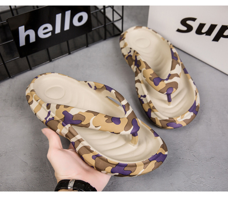 Large Size EVA Slippers Men Summer Outdoor Camouflage Flip-flopsThick Soled Sandals