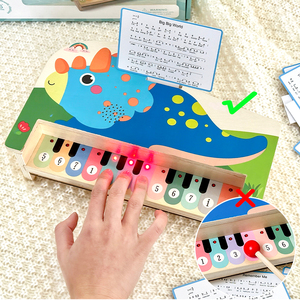 Piano <span class=keywords><strong>de</strong></span> Percusión Sensorial Montessori, Soporte Musical Multifuncional, Piano Táctil Mágico, <span class=keywords><strong>Instrumentos</strong></span> <span class=keywords><strong>Musicales</strong></span> <span class=keywords><strong>de</strong></span> Madera para Niños Pequeños - Product Image 4