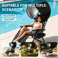 Auvent de protection solaire pour chaise de camping, fixation portable pour chaise pliante, protection solaire extérieure pour chaise lune