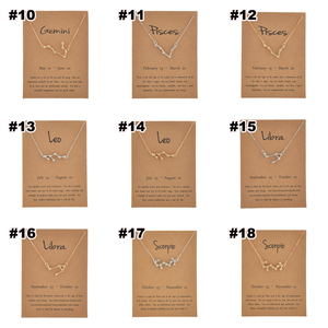 Collar con signo del Zodíaco y <span class=keywords><strong>astrología</strong></span> chapado en oro y marrón, G108, <span class=keywords><strong>2022</strong></span> - Product Image 4