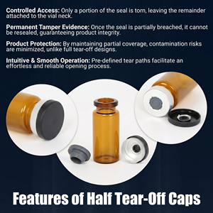 High Quality Freeze Dried Injection Vials Screen Pharmaceutical Botox Bottle Amber Glass Sterile Vials With <b>Rubber</b> Stopper Lid - Product Image 3