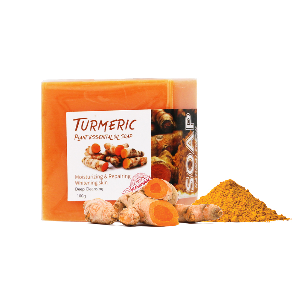 OEM частная марка, органическое мыло с куркумой и морской солью, отбеливающие эфирные масла от акне, мыло для рук для женщин и мужчин