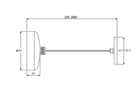 Corde à linge rétractable ronde noire en acier inoxydable