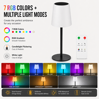Lampe de table solaire LED rechargeable CoolQing avec télécommande, lumière RGB, décoration d'ambiance pour jardin extérieur, vente en gros, personnalisable