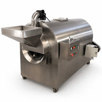 Tostador Rotatorio Continuo Comercial de Tambor de Acero Inoxidable para Cacao y Nueces, Equipo de Tostado para Línea de Procesamiento de Granos de Café y Anacardos