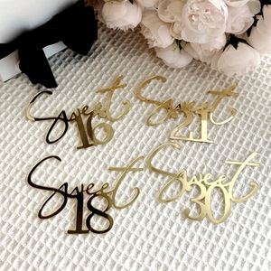 Adornos Acrílicos para Pastel de Cumpleaños con Temática de Miel y Dulzura, para Fiestas de 16, 18, 21 y 30 Años - Product Image 1