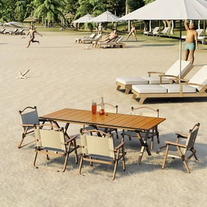 Bán buôn đơn giản thuận tiện ngoài trời gấp bảng thép trứng cuộn Thiết kế di động ghế ăn uống cho giải trí dã ngoại cắm trại - Product Image 4