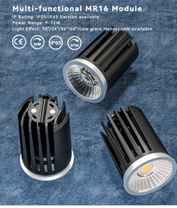 โมดูล LED ระดับมืออาชีพ 9W MR16 3000K แสงขาวเดี่ยว ปรับความสว่างได้ แบบ COB พร้อมตัวสะท้อนแสงแบบลึก - Product Image 5