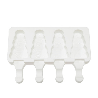 4 Christmas tree ice cream molds