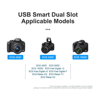 Adaptateur d'affichage LCD compact OEM/RingTeam LP-E5 LPE5 avec micro USB-C pour chargeur double de batterie d'appareil photo Canon 450D 500D 1000D