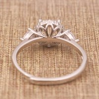 Sterling Silber 6,5mm/1 Karat Semi Mount Ring rahmen Blank Moissan ite Diamond Setting Base ohne Center Stone Inlay für Heimwerker