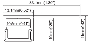SDW33X11 Best Selling for LED Strip Lighting Channel Recessed Mounted 6063 Extrusion <strong>Shining</strong> Upwards LED Strip <strong>Aluminum</strong> Profile - Product Image 2