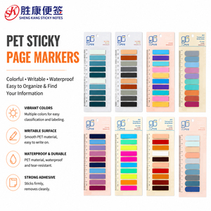PET Transparent Page Markers Writable Waterproof Index Tabs Self Adhesive Removable Book <b>Labels</b> <b>Sticky</b> Notes for Office School - Product Image 1