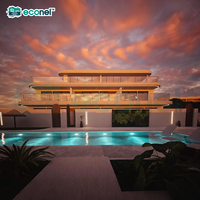 Casa Prefabricada Modular Moderna de 3 Pisos con Techo Plano y 4 Dormitorios, Diseño de Lujo Accesible para Vivir, Casa Prefabricada Modular de Alta Calidad