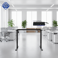 Meubles de bureau exécutifs modernes de luxe, cadre de bureau réglable en hauteur, moteur simple, 2 pieds, base de table électrique à hauteur réglable