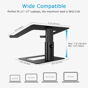 <span class=keywords><strong>Supporto</strong></span> Ergonomico Regolabile in Altezza per Computer Portatile Temu, <span class=keywords><strong>Supporto</strong></span> Verticale in Alluminio per <span class=keywords><strong>PC</strong></span>, Tablet e Notebook - Product Image 6