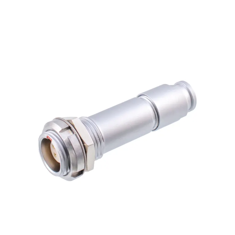 Conector médico de montaje trasero con enchufe recto de versión larga serie PFG 2B PFG.2B.304.CLLD72Z