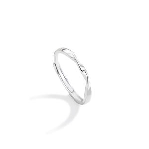 BASQUESUN Usine En Gros Personnalisé Destin Destiné <span class=keywords><strong>Trois</strong></span> Vie Couple Niche Doux Arc À La Mode Simple Tempérament Jumelé Anneau - Product Image 2