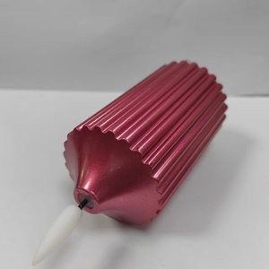 Bougies à Pilier LED en Cire Véritable Rouge Argentée Ivoire Sans Flamme Bougies de Secours LED Étanches - Product Image 4