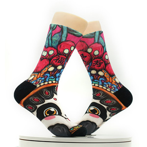 Nhà Máy Cung Cấp Tùy Chỉnh In Vớ Hoa 360 Kỹ Thuật Số Vui In Vớ Cotton Unisex - Product Image 5