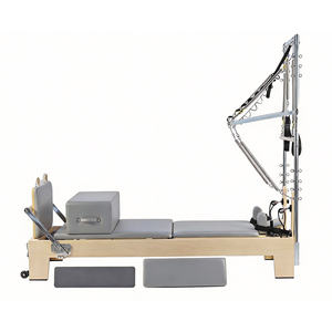 Reformer de Pilates Professionnel en Bois d'Érable Écologique et Durable, Machine de Studio Multifonctionnelle avec <span class=keywords><strong>Tour</strong></span> Intégrée - Product Image 3