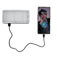Anneau lumineux LED RGB pour selfie, diffuseur de poche portable avec température de couleur réglable, alimenté par batterie pour la photographie et la vidéo