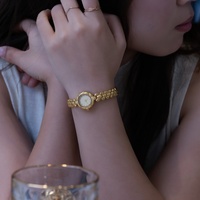 Jam Tangan Wanita Vintage Emas Terbaru 2025 - Gaya Romantis Prancis, Bentuk Gelembung, Jam Tangan Bulat Kecil Bergaya & Unik