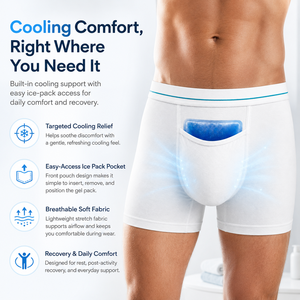 Boxers thérapeutiques ergonomiques pour hommes – Soulagement de la douleur post-opératoire et récupération après <span class=keywords><strong>circoncision</strong></span> – Sous-vêtements de récupération avec poches - Product Image 2