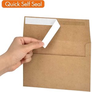 Bán Buôn Nâu Kraft Giấy Phong Bì Tự Niêm Phong Dính Thư Kích Thước Danh Mục Envelpe Cho Vận Chuyển Gửi Thư Đám Cưới Lời Mời - Product Image 5