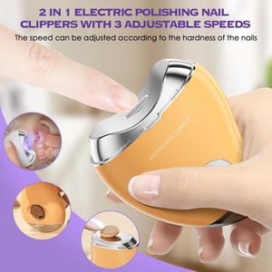Coupe-ongles électrique rechargeable automatique 2 en 1 en forme de mangue avec écran numérique pour adultes et bébés, polisseur d'ongles - Product Image 2