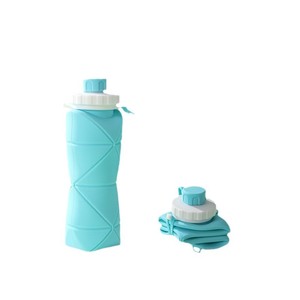 Taza de agua plegable de silicona telescópica portátil de 600ML, artículos para beber para deportes y viajes al aire libre, regalo deportivo - Product Image 5