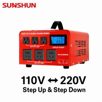 Transformateur de puissance monophasé 5000VA 5KVA CE CQC de type sec toroïdal pour usage domestique, élévateur/abaisseur bidirectionnel 110V 220V 240V