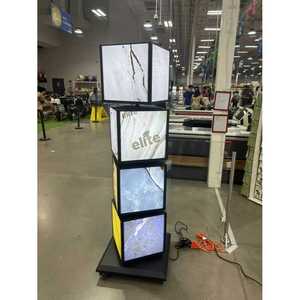 Espositore LED ad Alta Luminosità Design Cubico Mobile per Negozi al Dettaglio Supermercati Insegne Pubblicitarie Illuminazione per Esposizioni - Product Image 1