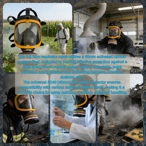 Respirateur facial complet OEM & ODM, <span class=keywords><strong>masque</strong></span> à gaz facial complet, respirateur réutilisable, avec filtre à cartouche compatible DR40 - Product Image 5