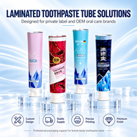 Tube de dentifrice laminé en aluminium et plastique de 50 ml, emballage personnalisé pour soins bucco-dentaires imprimé UV