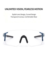 Lunettes de sport avec verres de protection de 56 mm, verres photochromiques bloquant la lumière bleue, verres en PC, lunettes enveloppantes anti-vent